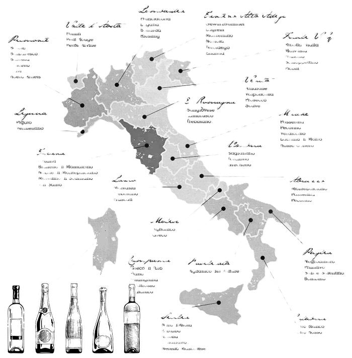 3 Umbrian wines: bronze selection